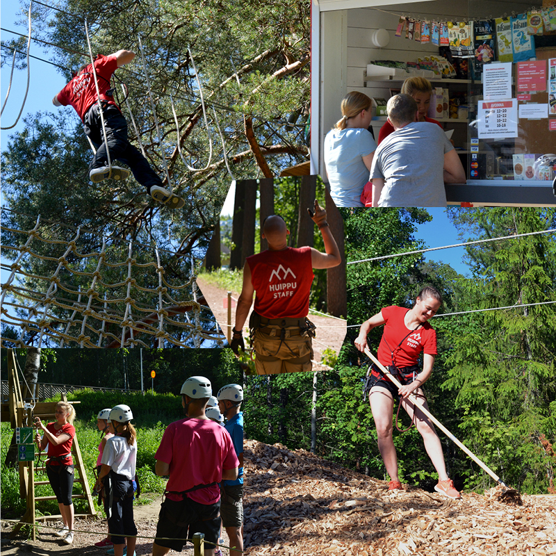 Huippu-elämys vaatii monenlaisia tekijöitä, jotka tarkastavat ratojen kunnon päivittäin, huolehtivat hakkeen riittävyydestä ja asiakkaiden opastuksesta sekä viihtyvyydestä.
